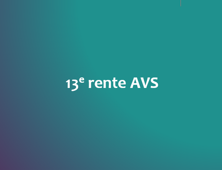 Information sur l'introduction de la 13e rente AVS